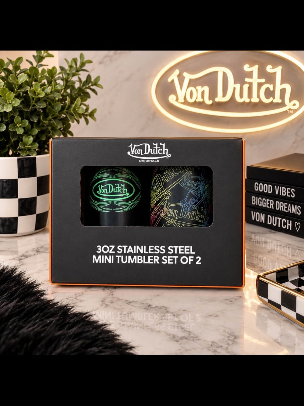 VON DUTCH STAINLESS STEEL MINI TUMBLERS